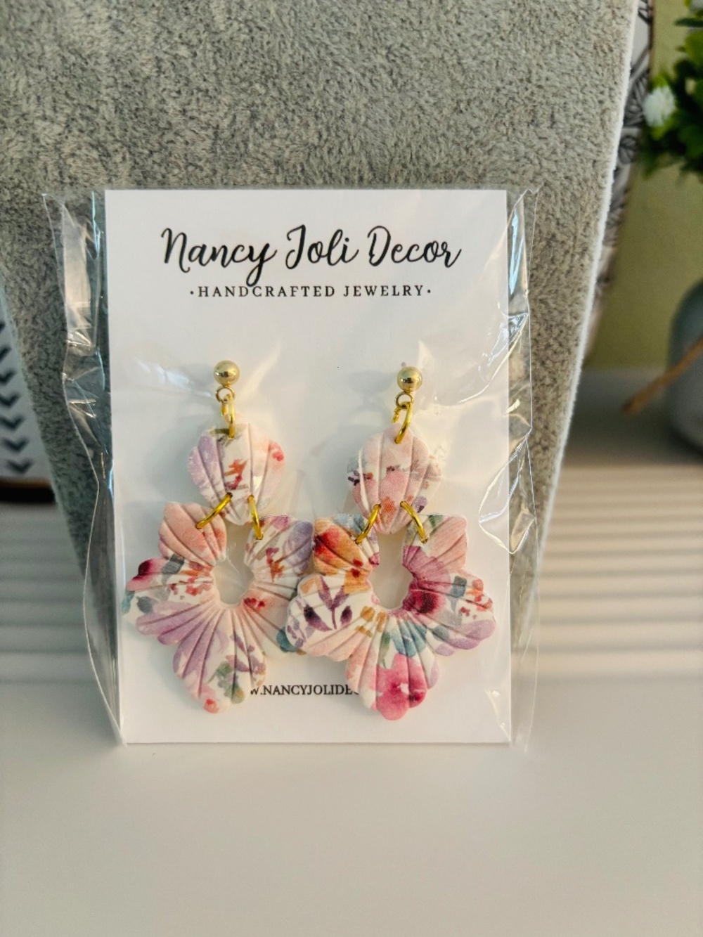 Polymer Clay Floral Earrings